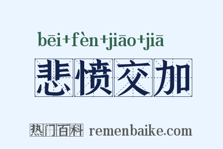 悲愤交加是什么意思的图片